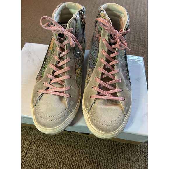 Golden Goose Slide Sneaker Multicolor All Over Sequins G34WS595.A1406 Sz 38 - Picture 5 of 14